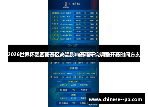 2026世界杯墨西哥赛区高温影响赛程研究调整开赛时间方案